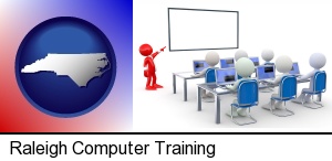 Raleigh, North Carolina - a computer training classroom