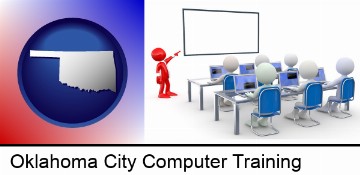 a computer training classroom in Oklahoma City, OK