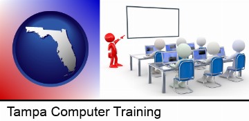 a computer training classroom in Tampa, FL